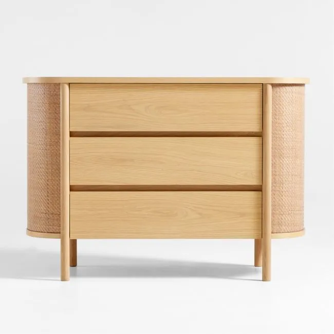Canyon 50" Natural Wood Narrow 3-Drawer Kids Dresser by Leanne Ford