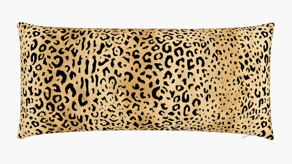Outdoor 14" x 30" Lumbar Pillow, Leopard, 14" x 30"