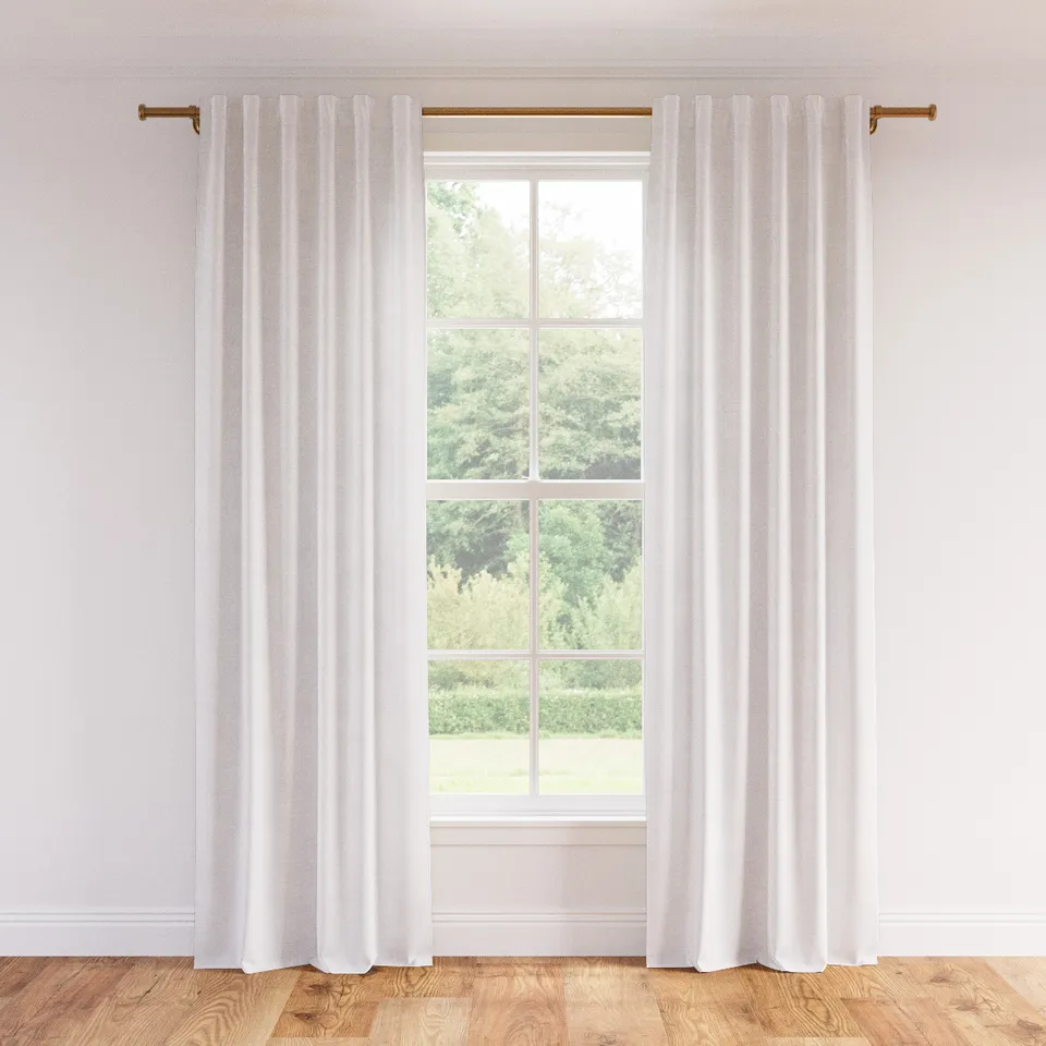 Linen Curtain, Optic White Linen, 50" x 84", Privacy