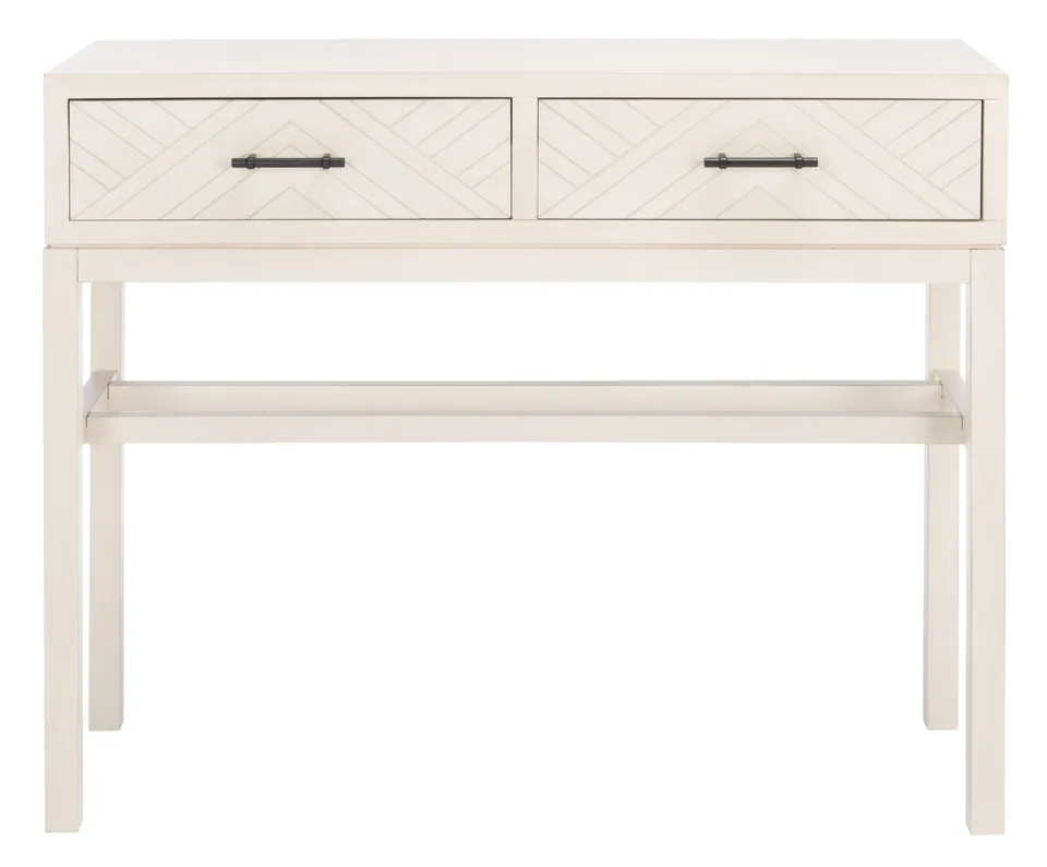 Ajana 2 Drawer Console Table - Distressed White