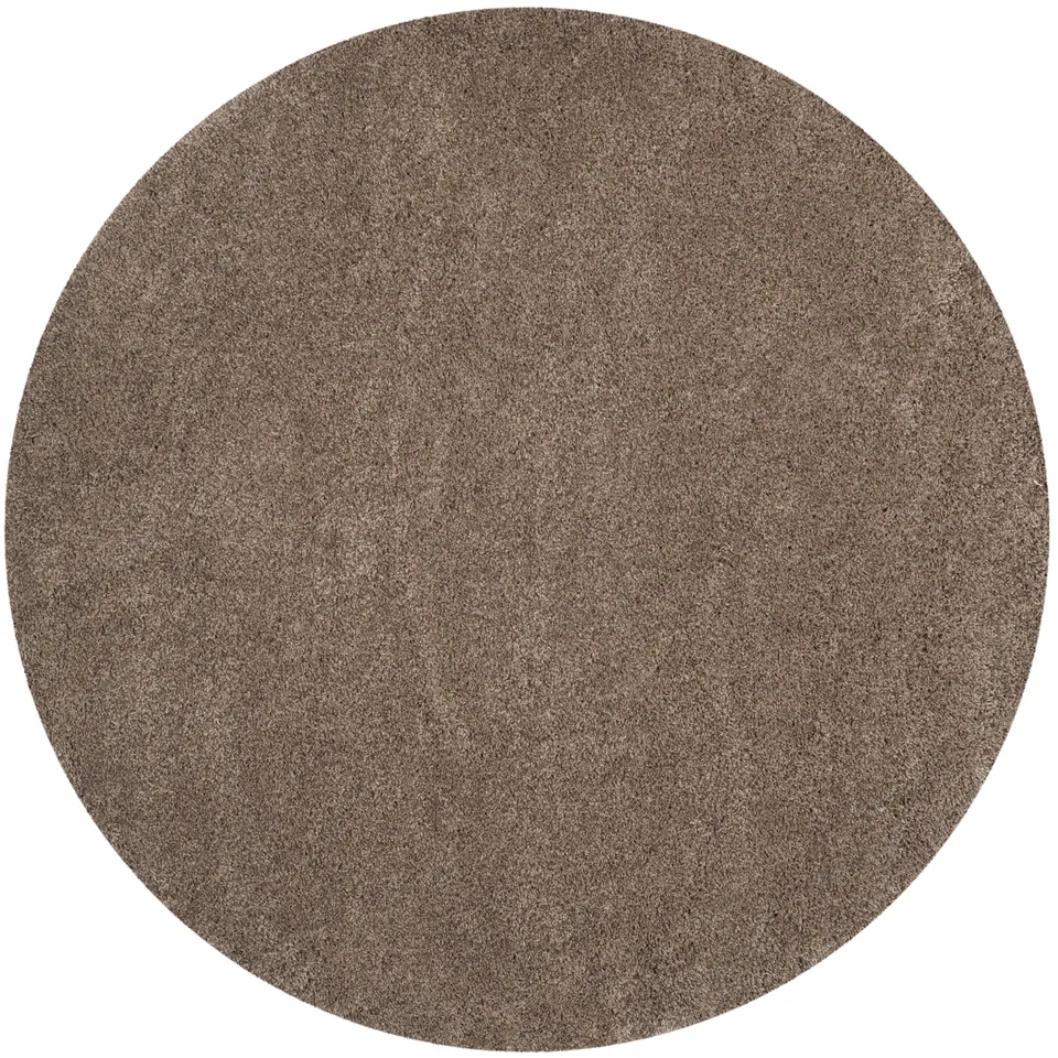 Arlo Home Woven Area Rug, SGN725-2424, Taupe,  6' 7" X 6' 7" Round