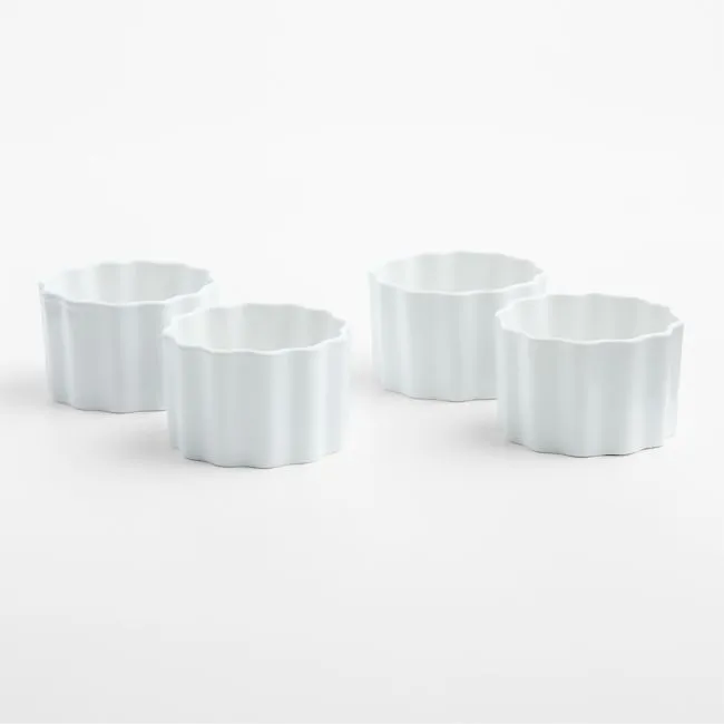 Snowflake Porcelain Ramekin, Set of 4