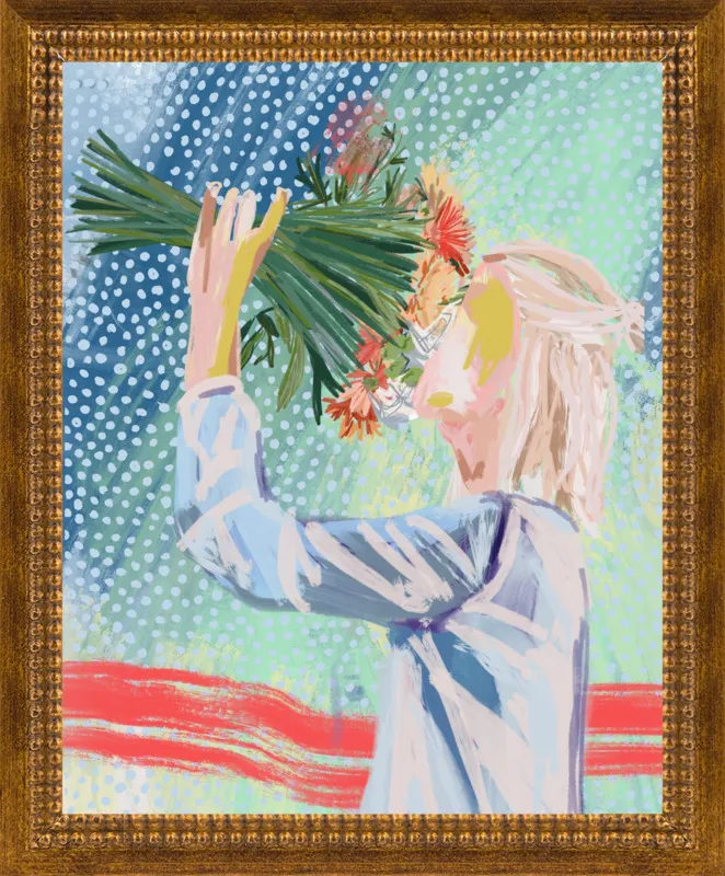 I like to stop and smell the roses  by Jamie Corley for Artfully Walls