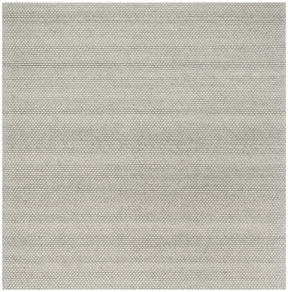Arlo Home Hand Woven Area Rug, NAT801C, Grey,  6' X 6' Square