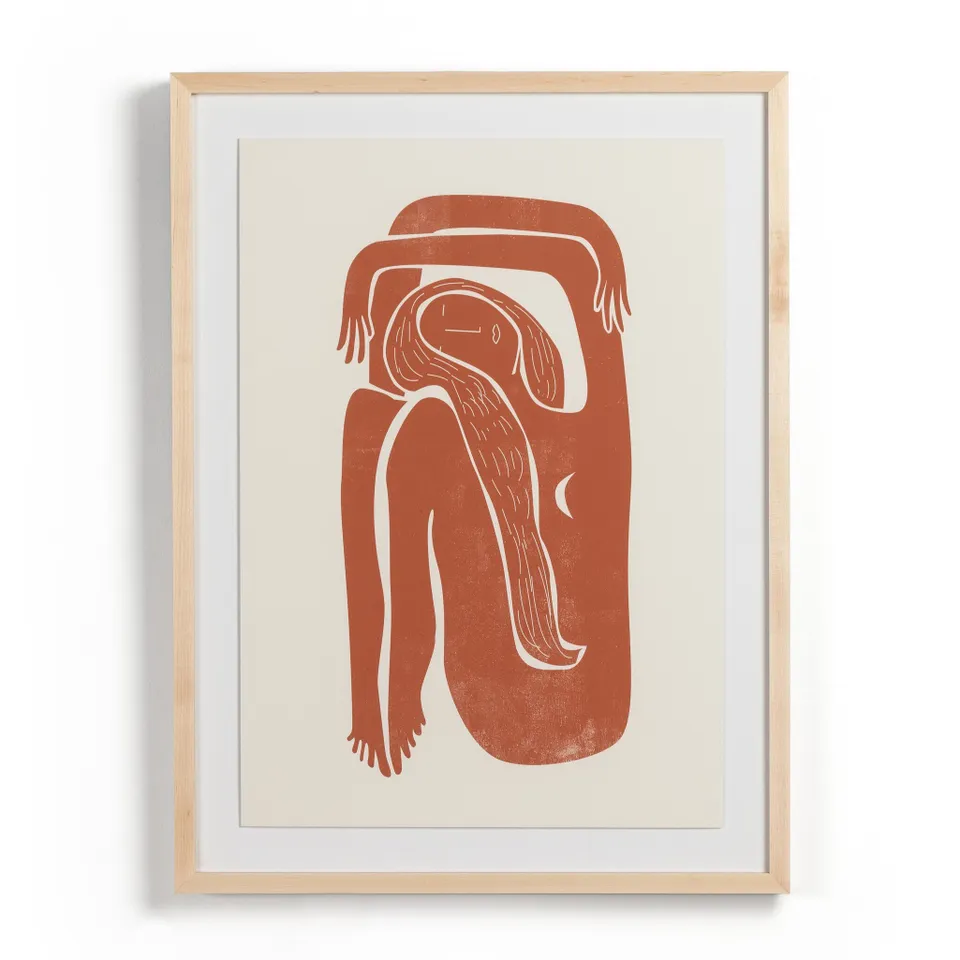 Moon River Terracotta by Roseanne Kenny - Black 2.5 Maple