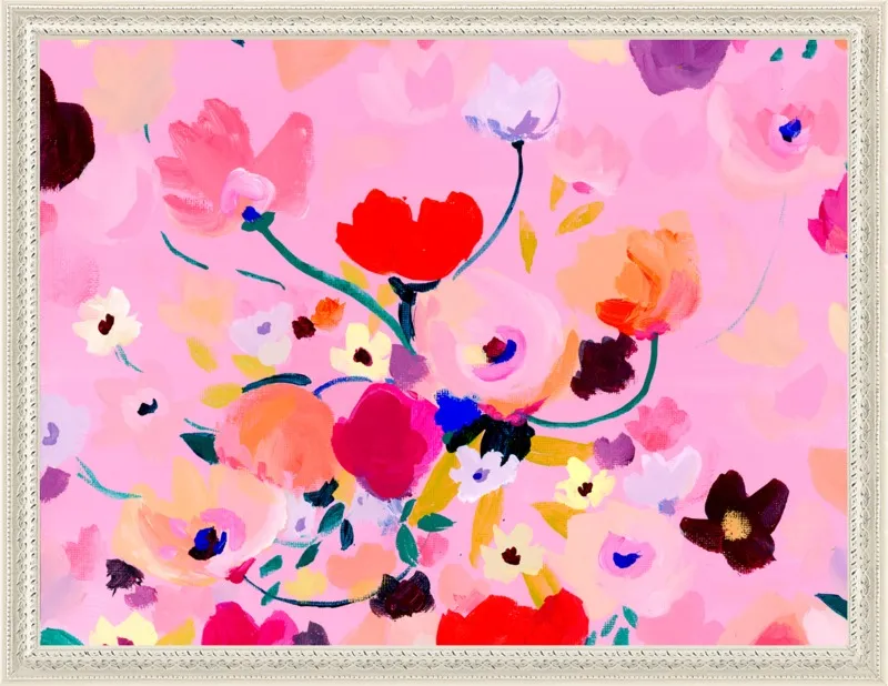 Pink Posey by KT Smail for Artfully Walls