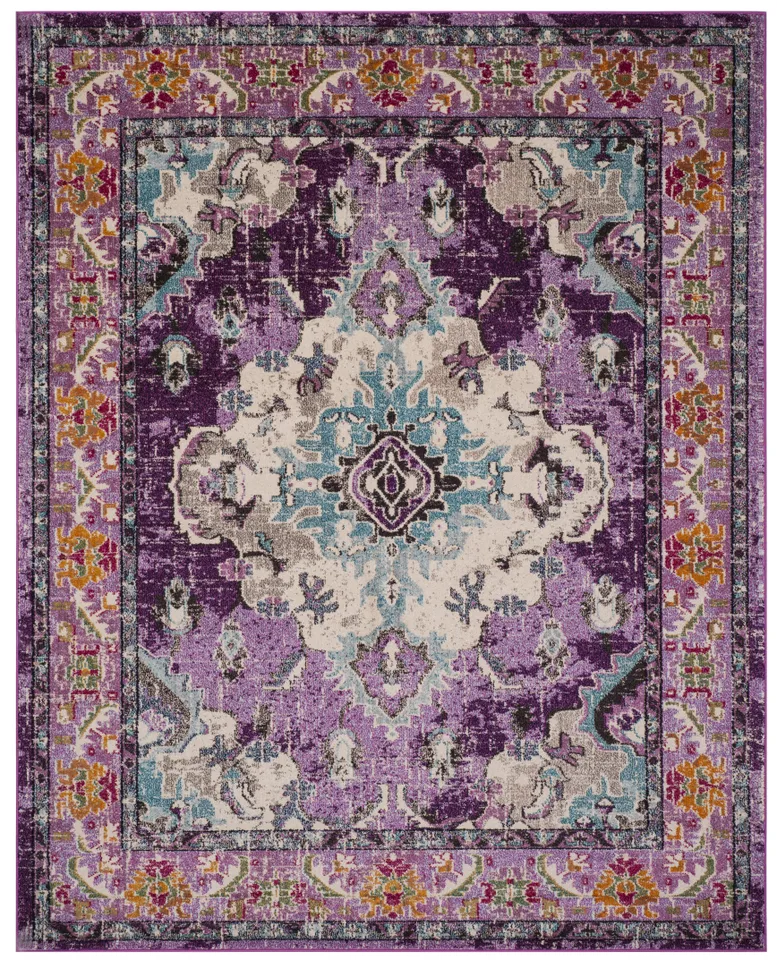 Arlo Home Woven Area Rug, MNC243L, Violet/Light Blue,  8' X 10'