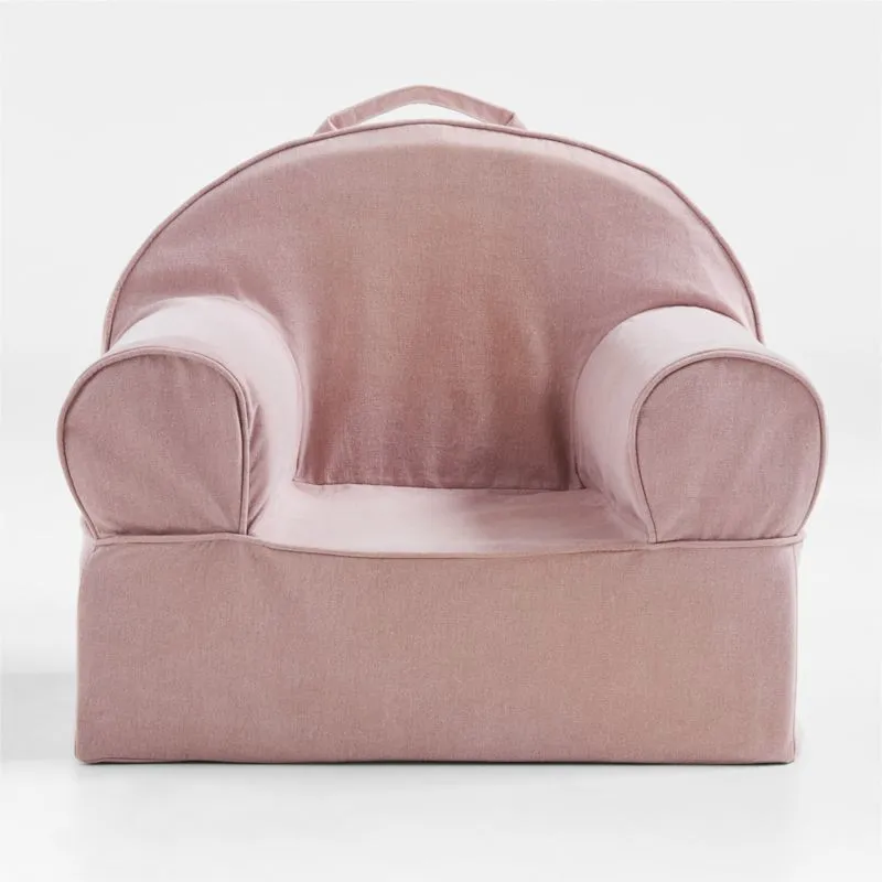 Small Lilac Mauve Organic Cotton Kids Lounge Nod Chair Cover