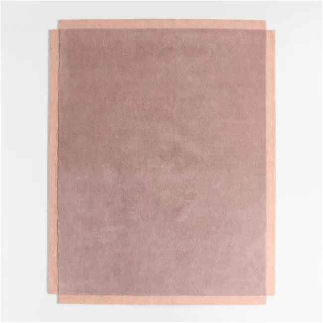 Corner Cutout Dusty Rose Kids Performance Area Rug 8'x10'