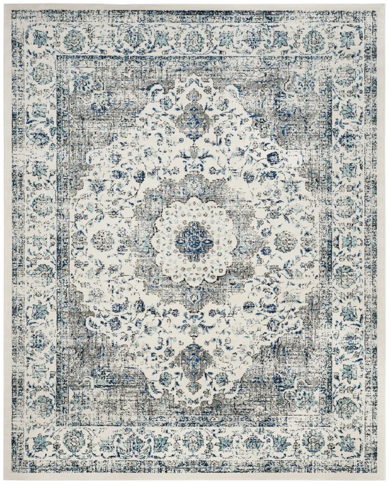 Arlo Home Woven Area Rug, EVK220D, Grey/Ivory,  10' X 14'