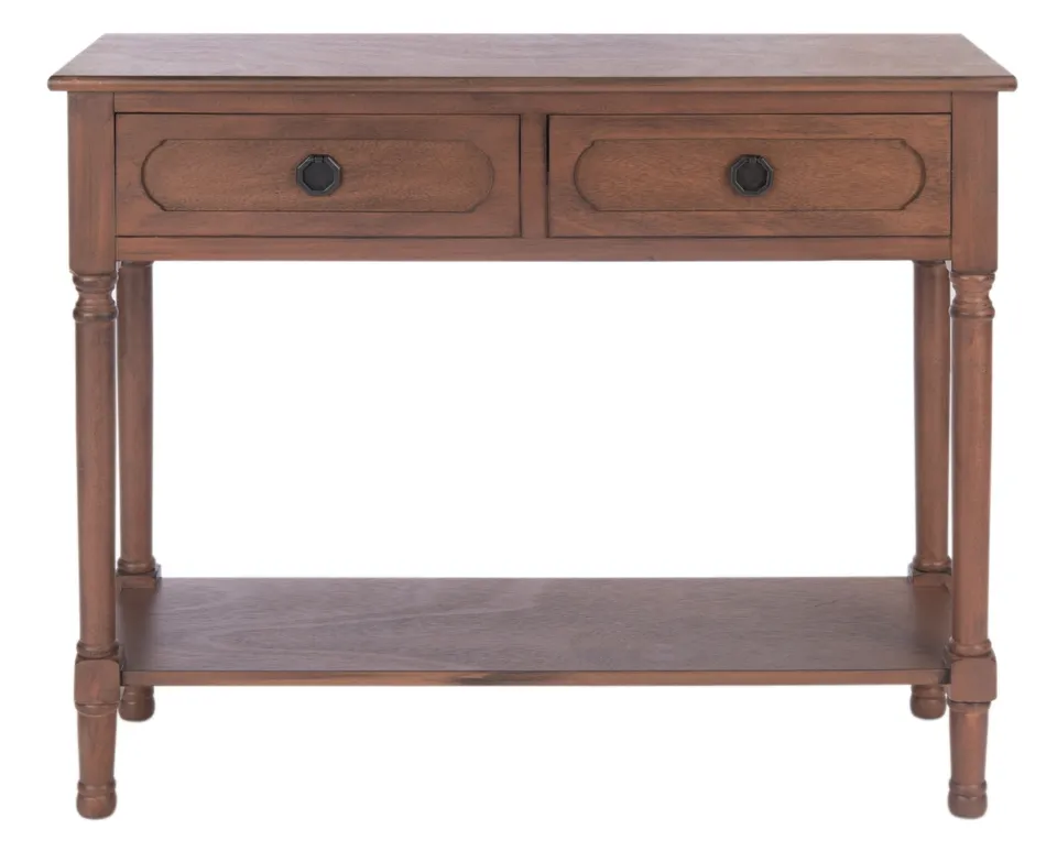 Allura 2 Drawer Console Table - Brown