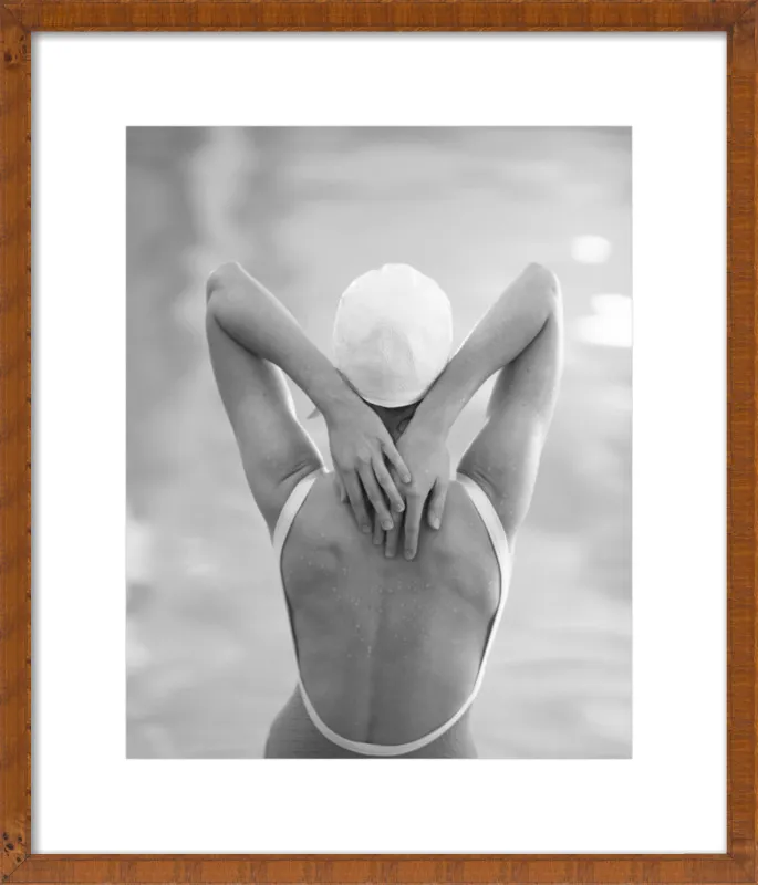 The Swimmer with a white  cap by Lucy Snowe for Artfully Walls
