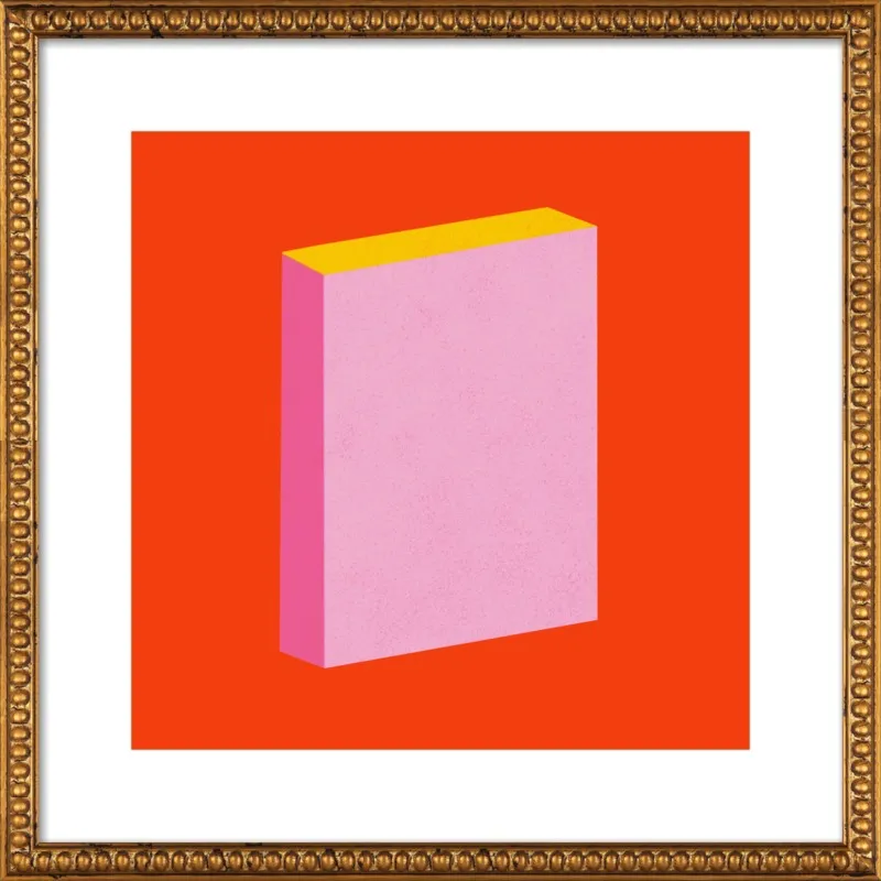 Color Books 3, Scarlet, Pink & Gold by Jessica Poundstone for Artfully Walls