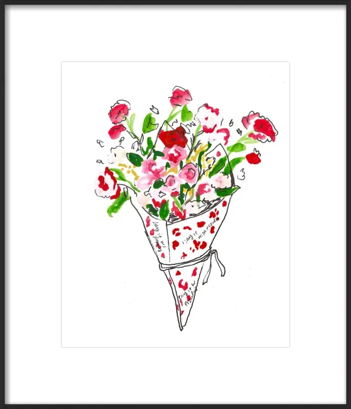Bodega Flowers in Pink and Red by Larsen McDowell for Artfully Walls
