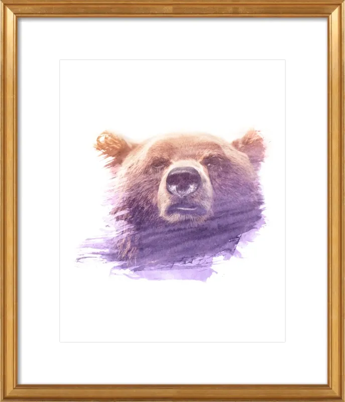 BEAR SUPERIMPOSED WATERCOLOR by Emiliano Deificus for Artfully Walls