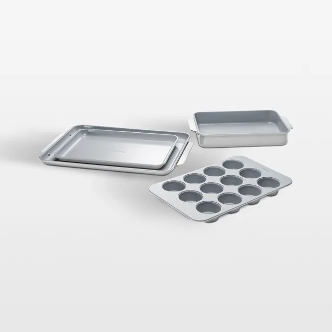 Caraway ® Grey Non-Toxic Ceramic Nonstick 6-Piece Half Bakeware Set
