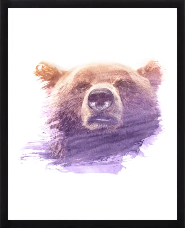 BEAR SUPERIMPOSED WATERCOLOR by Emiliano Deificus for Artfully Walls