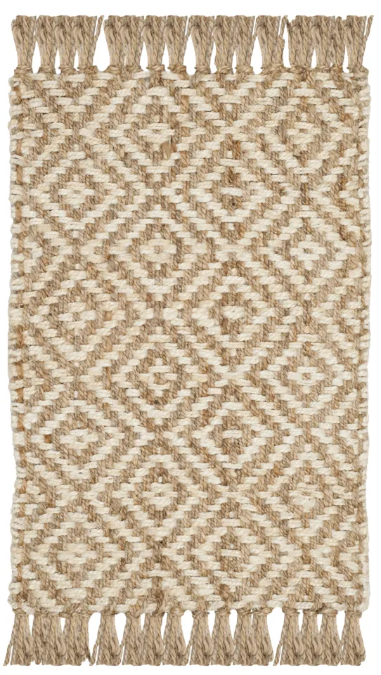 Arlo Home Hand Woven Area Rug, NF266A, Ivory/Natural,  2' X 3'