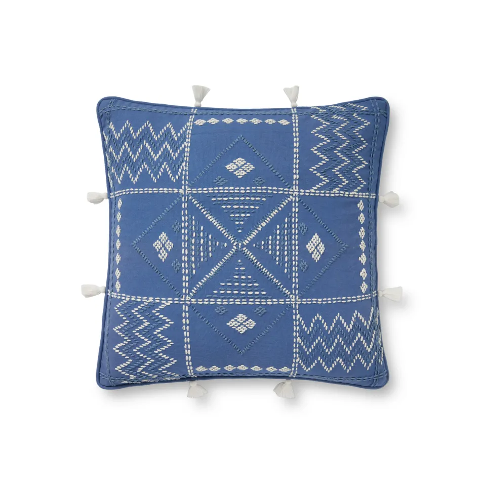 Loloi No Name Blue / Ivory 18 " x 18" Cover w/Down
