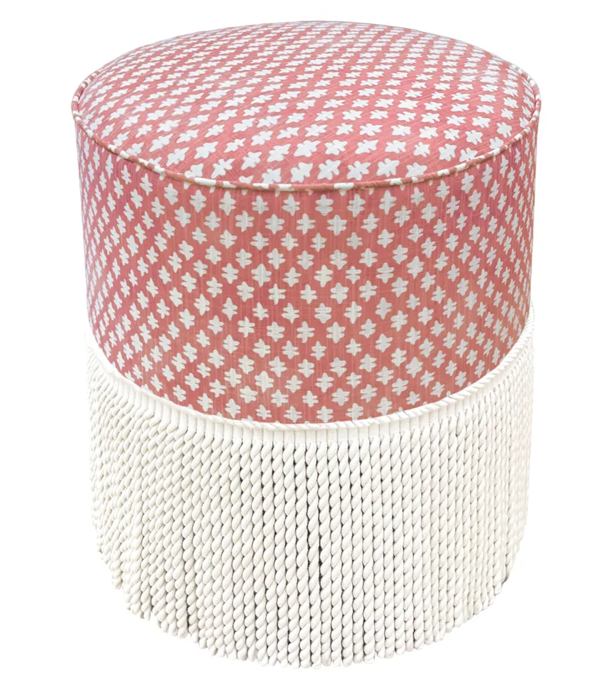 THE TIGHT ROUND OTTOMAN :: TILLY PRINT // CARNATION - SWATCH 4" X 4"