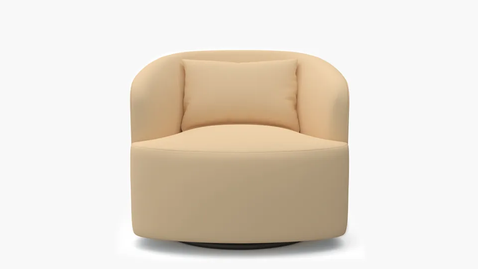 Deco Swivel Chair, Flax Twill