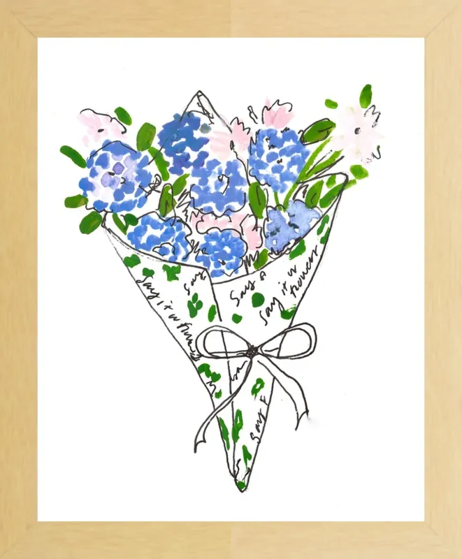 Bodega Flowers in Blue by Larsen McDowell for Artfully Walls