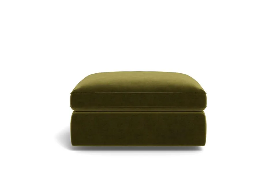 James Square Ottoman with Contrast Piping and Storage Option
