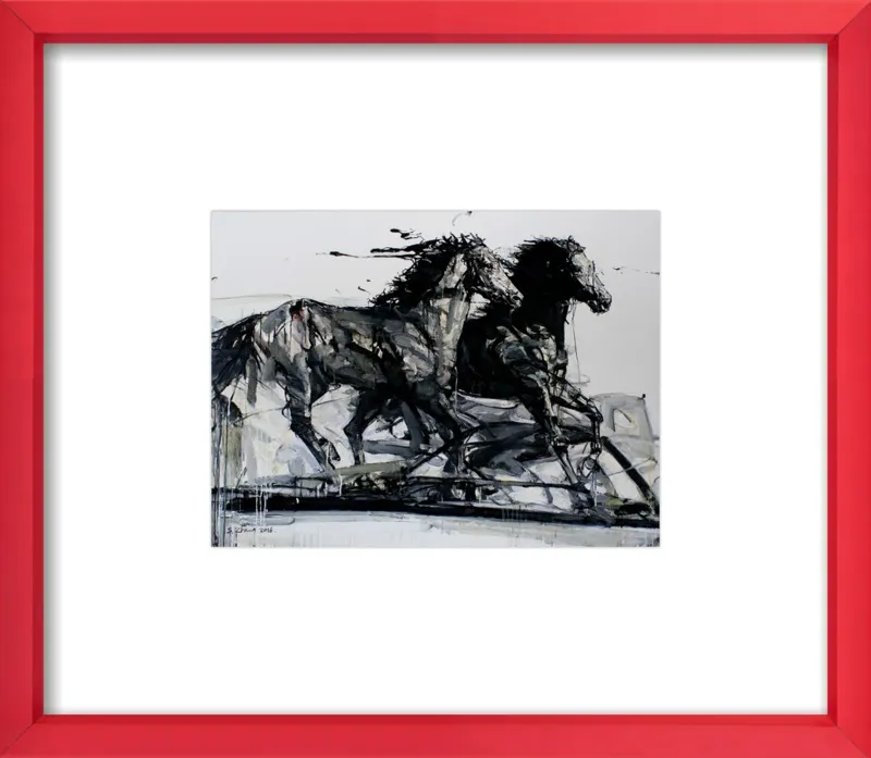 Black Stallions by Shao Y. Zhang for Artfully Walls
