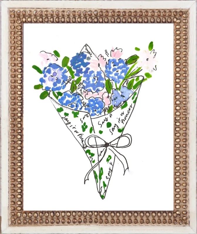 Bodega Flowers in Blue by Larsen McDowell for Artfully Walls