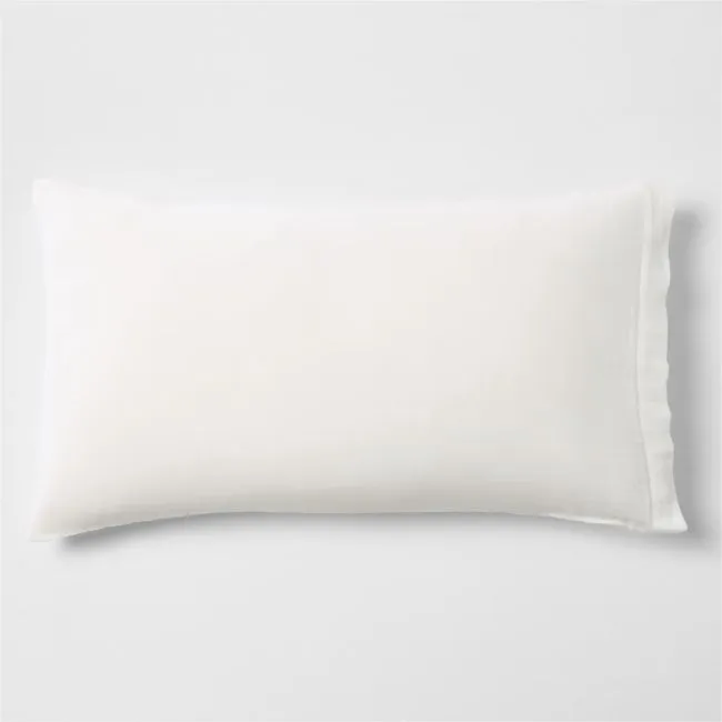 Organic Cotton Gauze Crisp White King Bed Pillow Sham