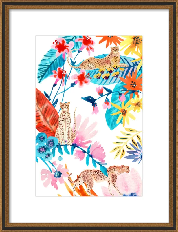Cheetah Jungle by Jen Lindup for Artfully Walls