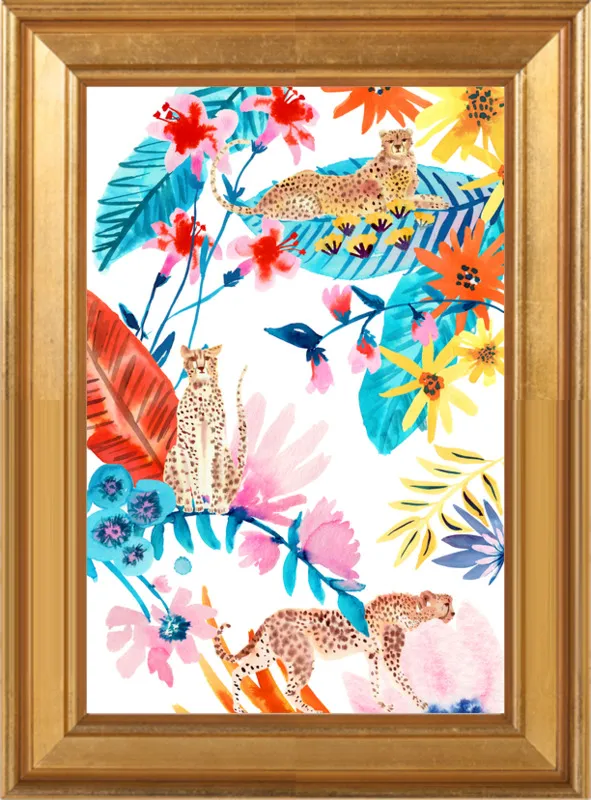 Cheetah Jungle by Jen Lindup for Artfully Walls