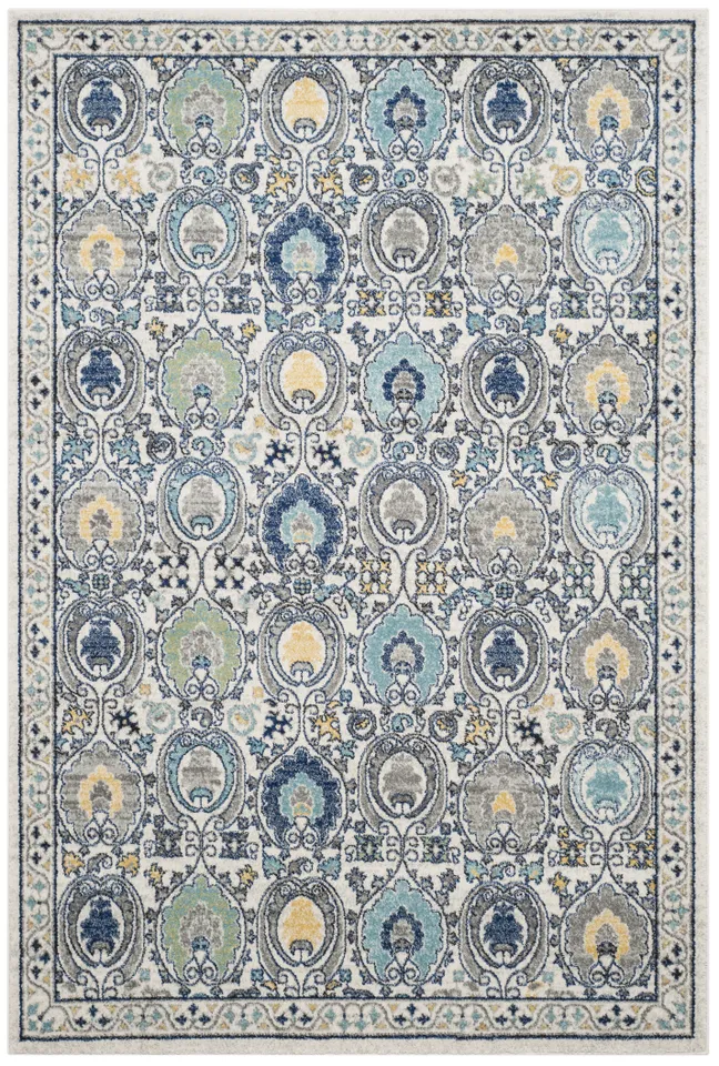 Arlo Home Woven Area Rug, EVK251D, Ivory/Grey,  5' 1" X 7' 6"