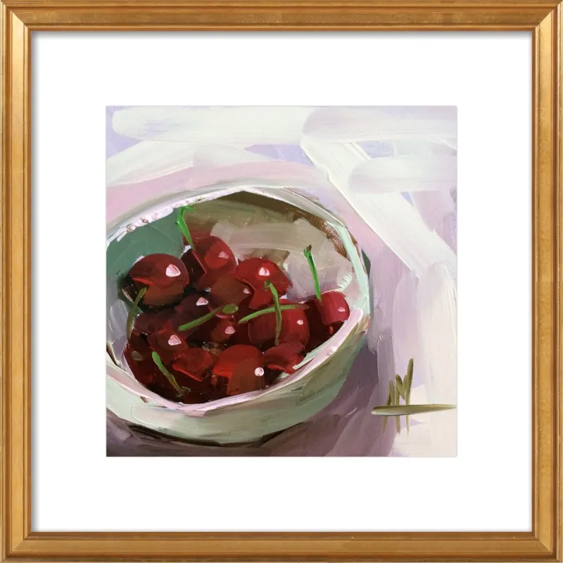 bowl of cherries no. 7 by Angela Moulton for Artfully Walls