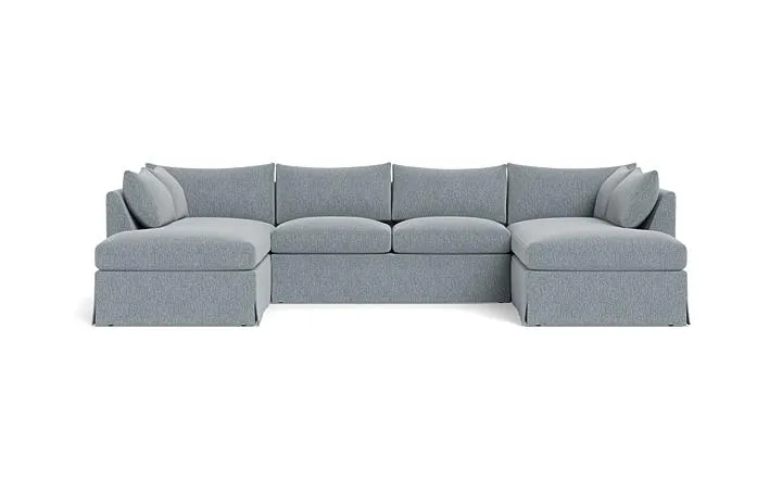 Sloan Slipcovered 3-Piece U-Bumper Sectional