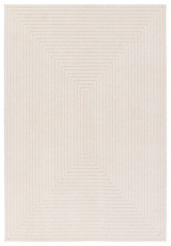 Archias PTR06 Geometric Ivory Area Rug (6'7"x9'6")