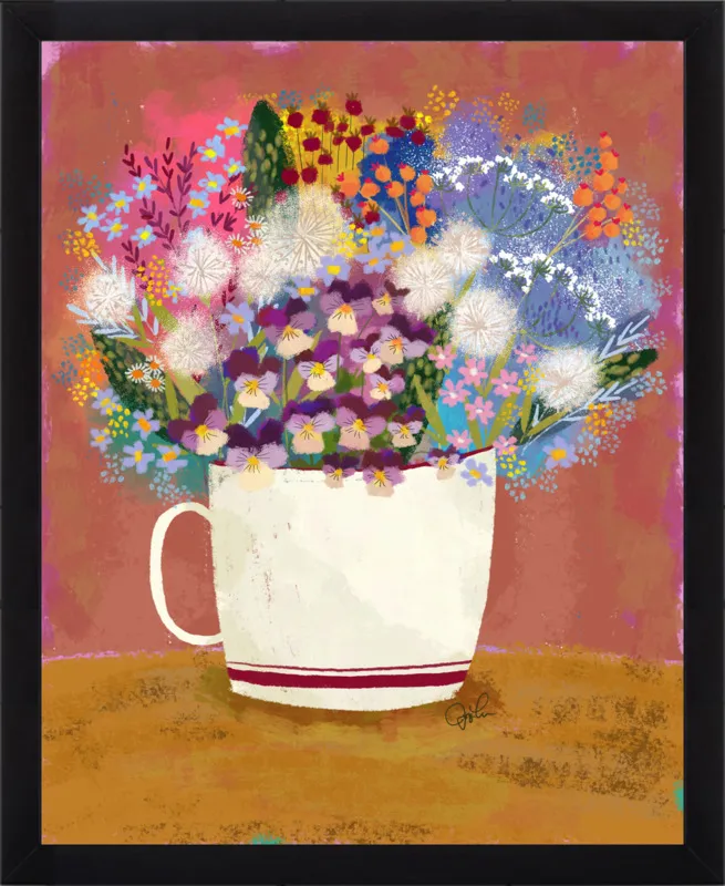Violas in Russet by Joy Laforme for Artfully Walls