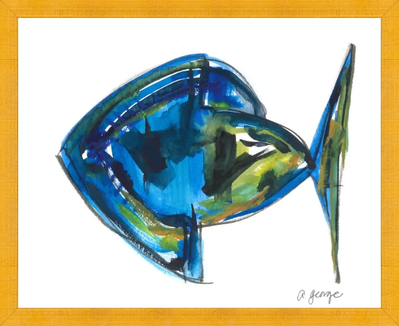 Asbtract Fish by Anthony George for Artfully Walls