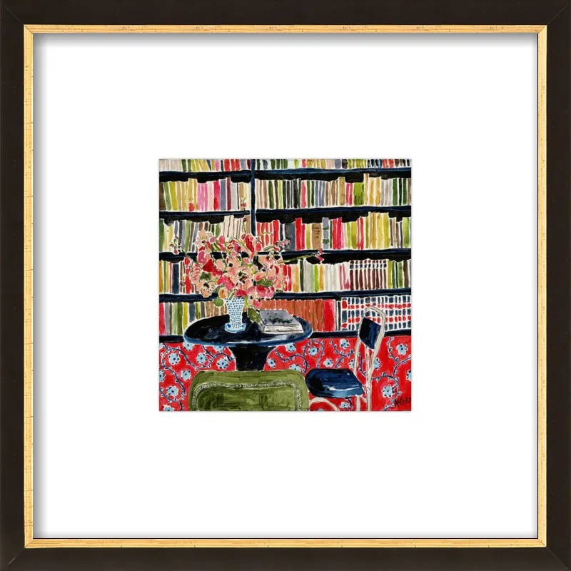 Books with Flowers by Kate Lewis for Artfully Walls