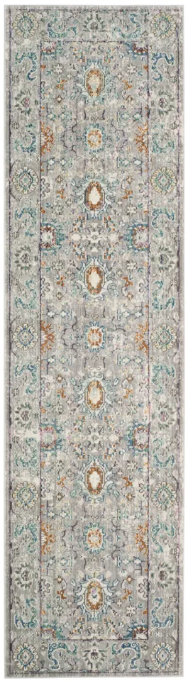 Arlo Home Woven Area Rug, MYS924R, Grey/Multi,  2' 3" X 8'