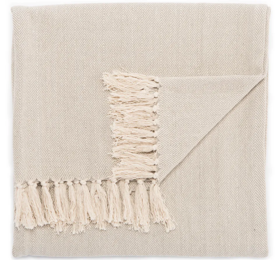 Cannon Gray/ Cream Chevron Throw