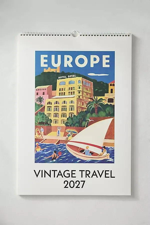 Vintage Travel 2027 Wall Calendar