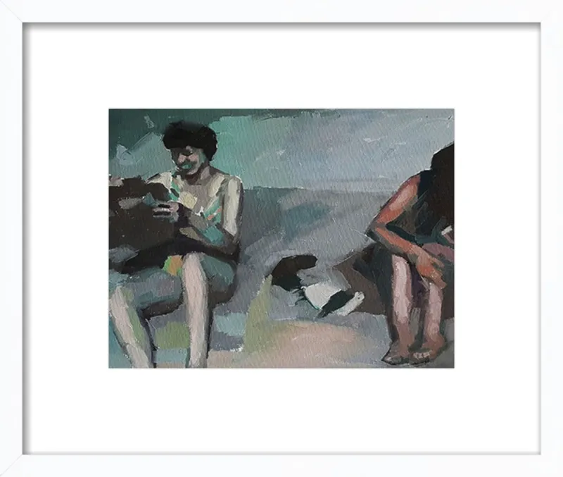 Girls at the beach by Mary Sinner for Artfully Walls