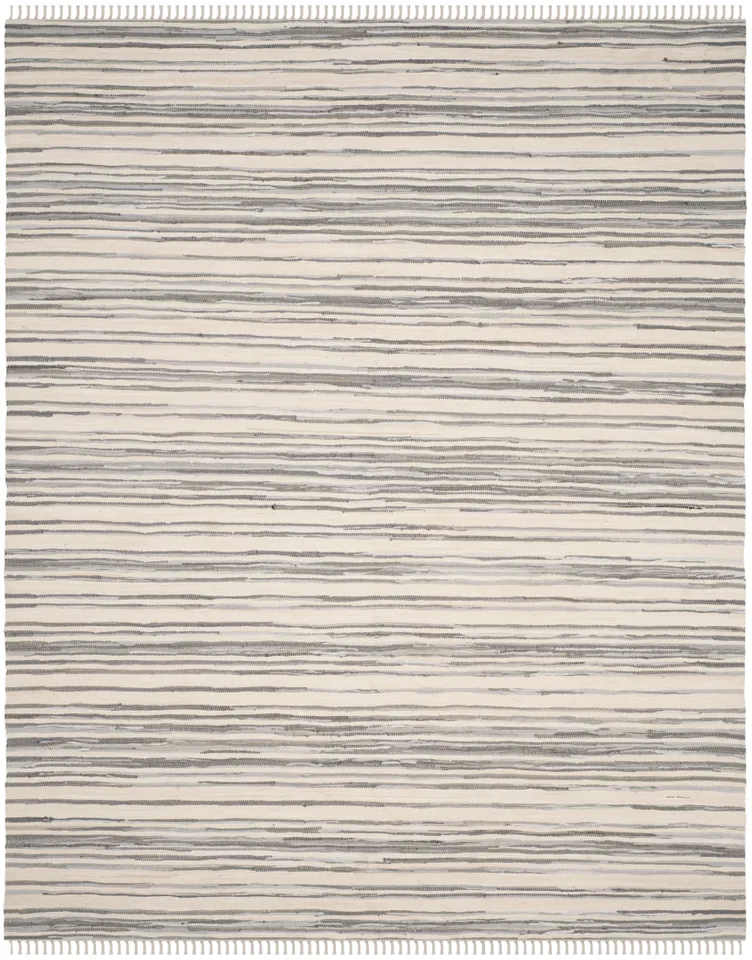 Arlo Home Hand Woven Area Rug, RAR126A, Ivory/Grey,  9' X 12'