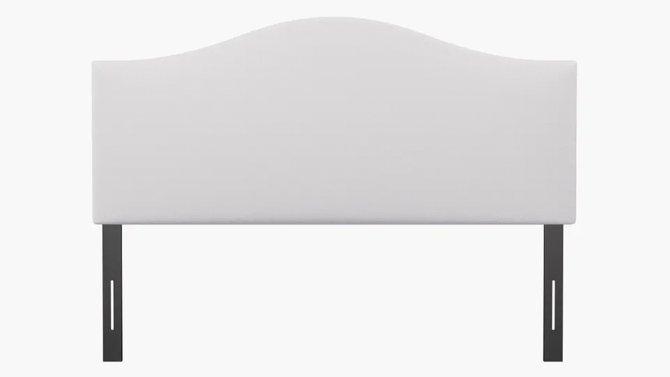 Camelback Headboard, White Twill, Queen