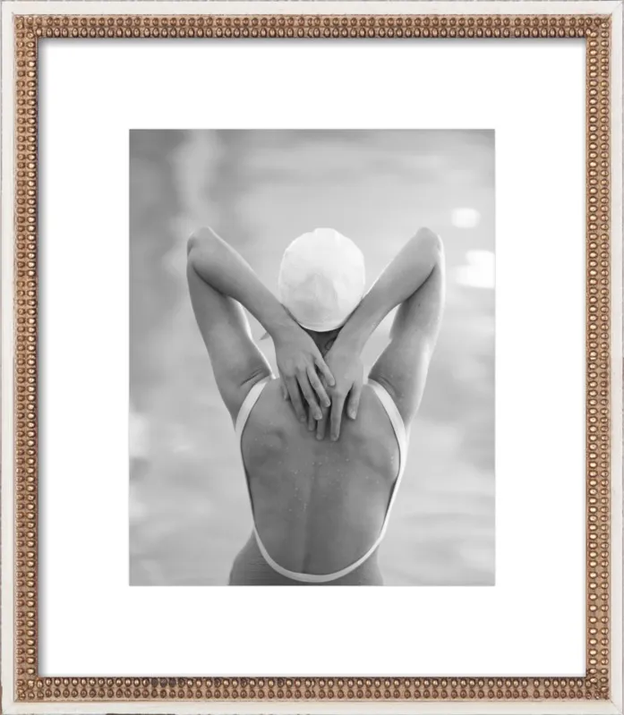 The Swimmer with a white  cap by Lucy Snowe for Artfully Walls