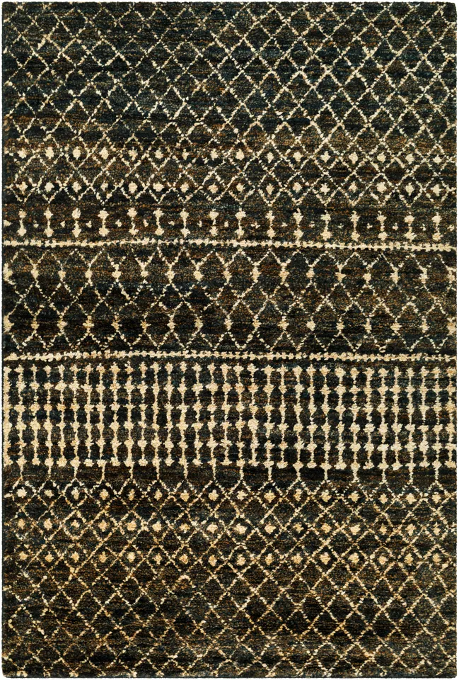 Scarborough Black Indoor 8'10" x 12' Handmade Rug
