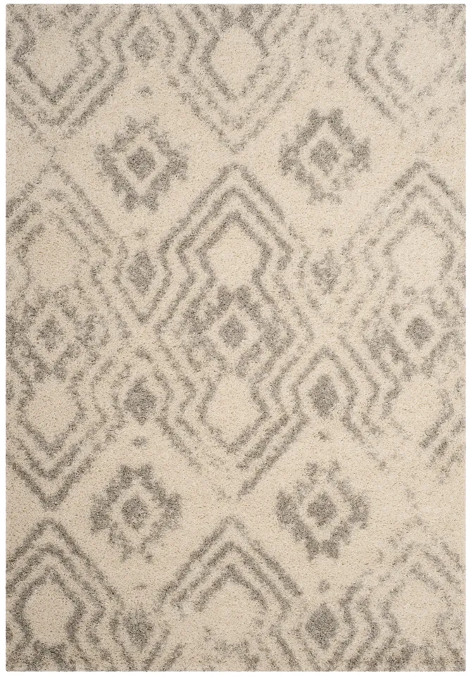 Arlo Home Woven Area Rug, ASG746G, Ivory/Grey,  5' 1" X 7' 6"