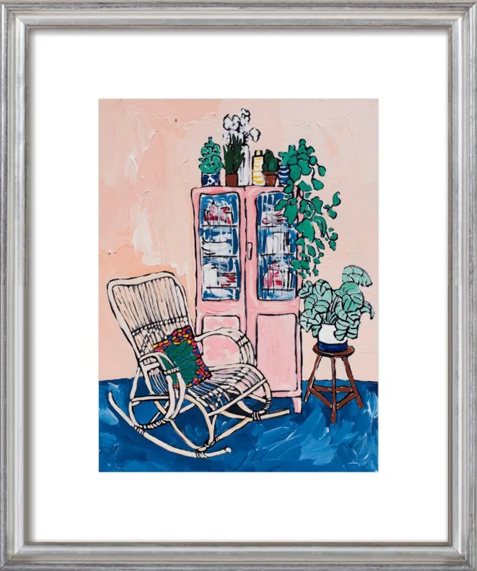 Rocking Chair In Pink Interior by Lara Lee Meintjes for Artfully Walls