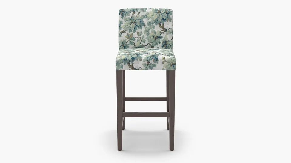 Signature Dining Bar Stool, Sage Woodland, Espresso Square Tapered Leg